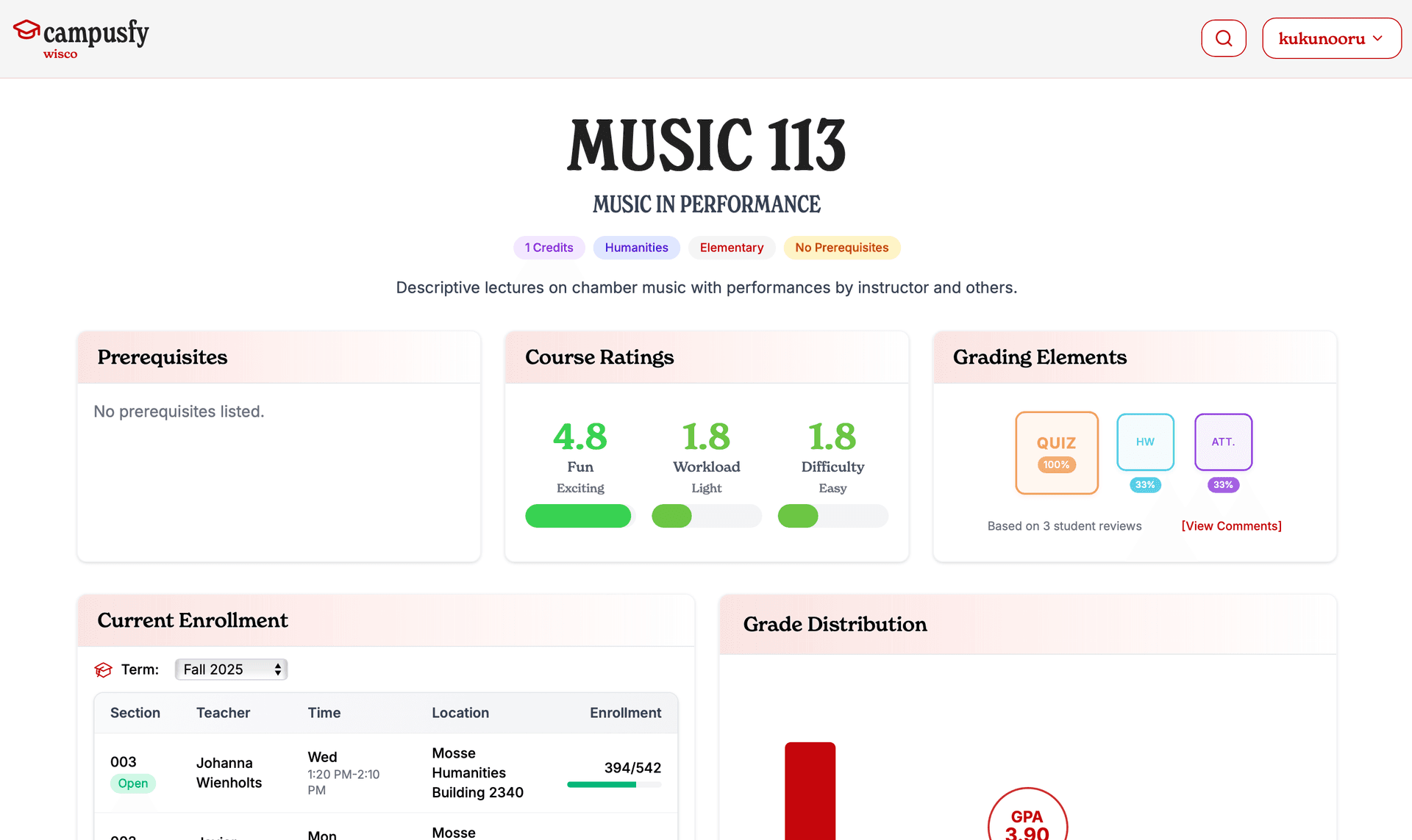 Campusfy class details